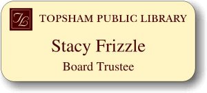 (image for) Topsham Public Library Engraved Badge