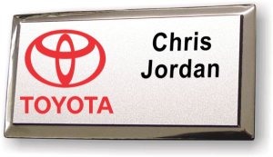 (image for) Toyota Executive Silver Logo B Red Badge