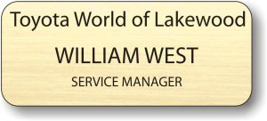 (image for) Toyota World of Lakewood Gold Badge