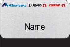 (image for) Albertsons Safeway Carrs Tri Logo Silver Pocket Name Badge