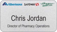 (image for) Albertsons Safeway Haggen Tri Logo Silver Name Badge