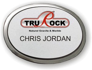 (image for) Tru Rock Silver Oval Executive Badge