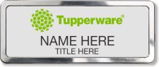 (image for) Tupperware Green Logo Silver Polished Frame Prestige Badge