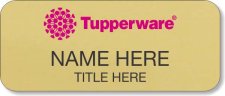 (image for) Tupperware Pink Logo Gold Name Badge