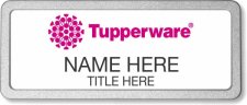 (image for) Tupperware Pink Logo White Pebbled Frame Prestige Badge