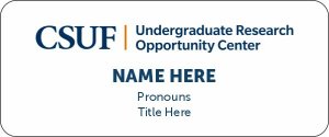 (image for) Undergraduate Research Opportunity Center Standard White Badge