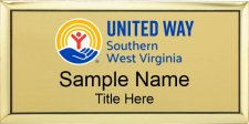 (image for) United Way of Southern West Virginia Gold Executive Name Badge