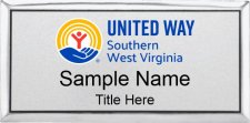 (image for) United Way of Southern West Virginia Silver Executive Name Badge
