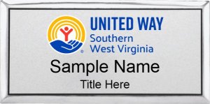 (image for) United Way of Southern West Virginia Silver Executive Name Badge