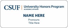 (image for) CSUF - University Honors Program Standard White Badge