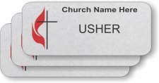 (image for) The United Methodist Church Silver Badge Usher Bundle (10 Badges)