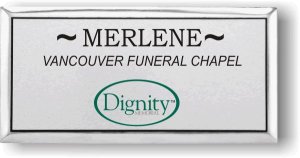 (image for) Vancouver Funeral Chapel Executive Silver Badge - Logo Bottom