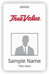 (image for) True Value Vertical Photo ID Badge