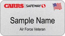 (image for) Carrs Silver Veteran Name Badge (No Title)