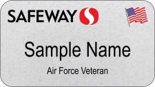 (image for) Safeway Silver Veteran Name Badge (No Title)