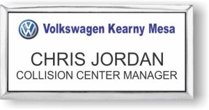 (image for) Volkswagen Kearny Mesa Executive White Silver Framed Badge