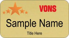 (image for) Vons District Manager Gold Name Badge
