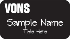 (image for) Vons Black Name Badge