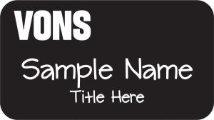 (image for) Vons Black Name Badge