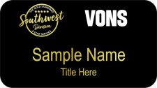 (image for) Vons "The Gold Standard" Black Name Badge