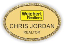 (image for) Weichert Realtors Gold Oval Bling Badge