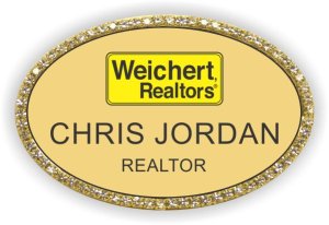 (image for) Weichert Realtors Gold Oval Bling Badge