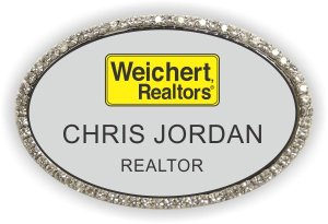 (image for) Weichert Realtors Silver Oval Bling Badge