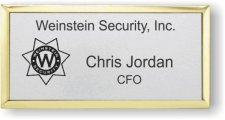 (image for) Weinstein Security, Inc. Executive Silver Gold Framed Badge