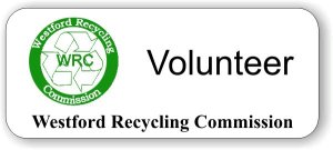 (image for) Westford Recycling Commission White Volunteer Badge