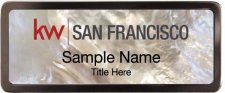 (image for) Keller Williams San Francisco Black Chrome White Mother of Pearl Badge