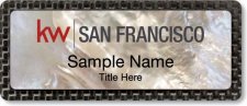 (image for) Keller Williams San Francisco White Mother of Pearl Carbon Badge