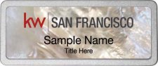 (image for) Keller Williams San Francisco White Mother of Pearl Pebbled badge
