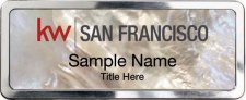 (image for) Keller Williams San Francisco White Mother of Pearl Polished badge