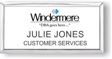 (image for) Windermere White Badge on Silver Frame