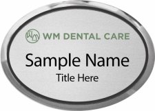 (image for) WM Dental Care Oval Executive Silver badge