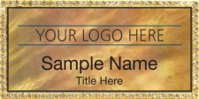 (image for) Custom Logo Gold Bling Gold Pearl Badge