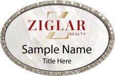 (image for) Ziglar Realty Oval Silver Bling Badge