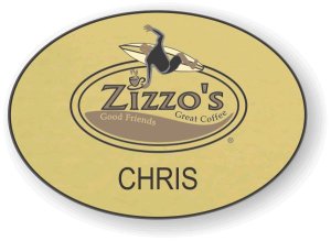 (image for) Zizzo\'s Coffee Gold Oval Badge