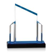(image for) Blue Beveled Post Impress Acrylic Award - Large