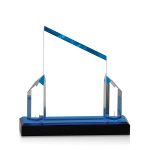 (image for) Blue Beveled Post Impress Acrylic Award - Medium
