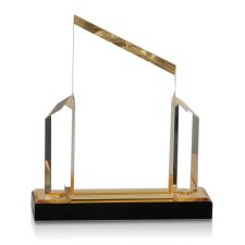 (image for) Gold Beveled Post Impress Acrylic Award - Large