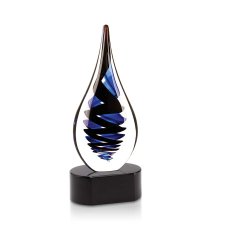 (image for) Black Twist Rain Drop Glass Award