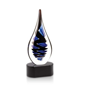(image for) Black Twist Rain Drop Glass Award