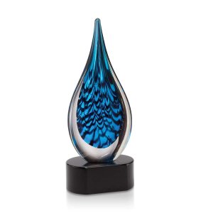 (image for) Blue Rain Drop Glass Award