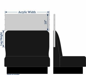 (image for) Booth Acrylic Partition - 18\" Height