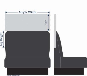 (image for) Booth Acrylic Partition - 18\" Height