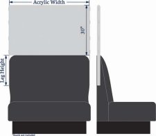 (image for) Booth Acrylic Partition - 30" Height