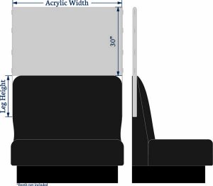 (image for) Booth Acrylic Partition - 30\" Height