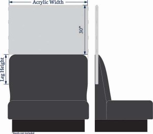 (image for) Booth Acrylic Partition - 30\" Height