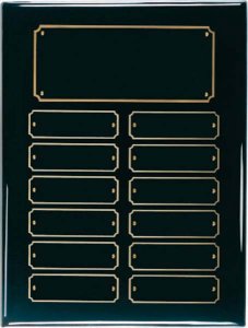(image for) Black Piano Board 12 Plate Perpetual Plaque